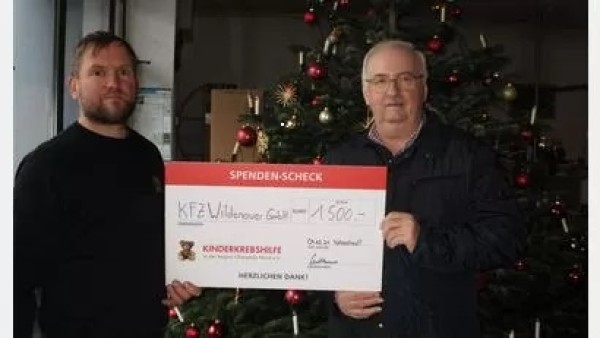 Kfz-Wildenauer spendet 1500 Euro an Kinderkrebshilfe Oberpfalz-Nord