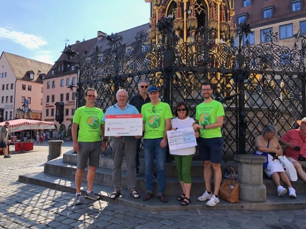 ViaCarolinaRunning Nürnberg spendet bereits zum sechsten Mal an die Kinderkrebshilfe in der Region Oberpfalz Nord e.V.